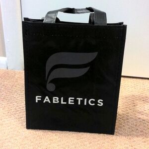 Fabletics Black and White Small Tote Bag